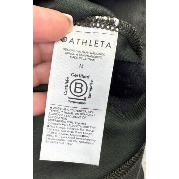 Athleta Seasoft Quarter Zip‎ Aspen Olive Size Medium - Picture 7 of 9